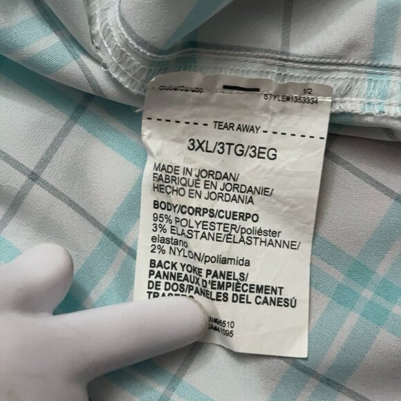 Under Armour Shirt Mens 3XL Tide Chaser 2.0 Short Sleeve Vented Plaid Green - Picture 5 of 6